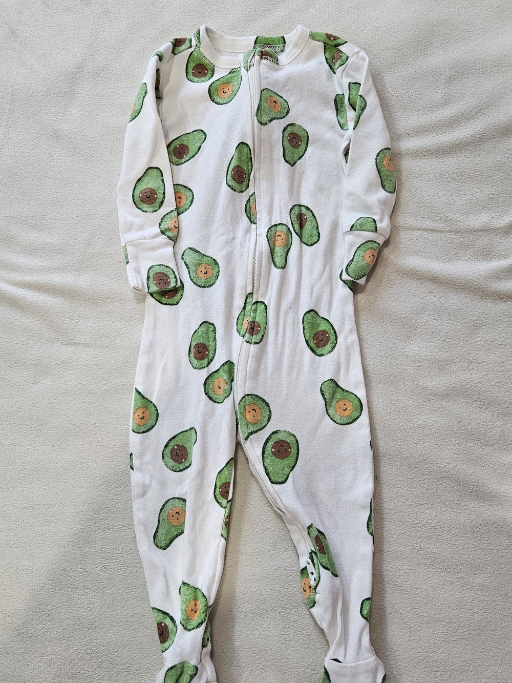 Old Navy Avocado Print One Piece Footed Pajamas - 6-12 Months